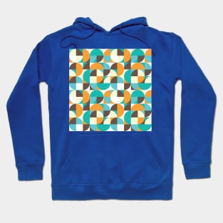 Teal and Orange Vintage Geometry Hoodie